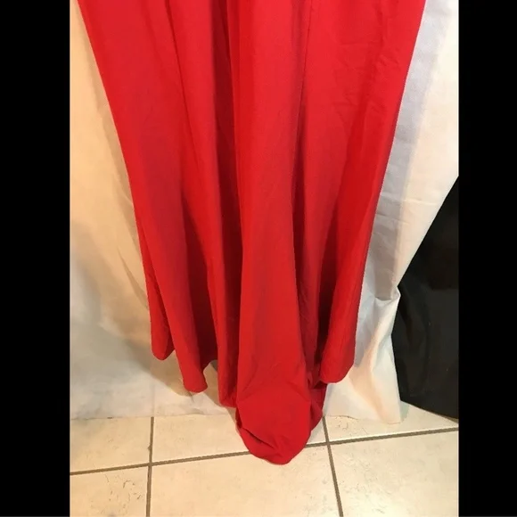 NWT Terani Couture One-Shoulder Mermaid‎ Gown Red [SZ 12 ]